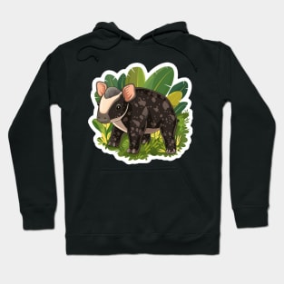 Cute Mountain Tapir Illustration - Adorable Animal Art Hoodie